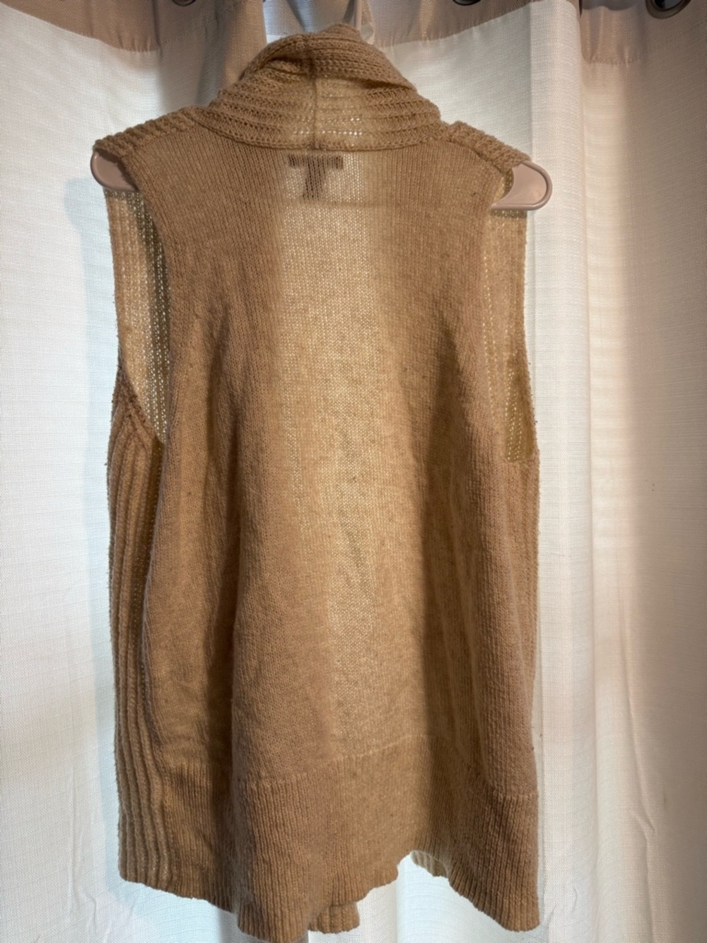 GAP Cream Ribbed Open-Front Cardigan - Picture 2 of 3